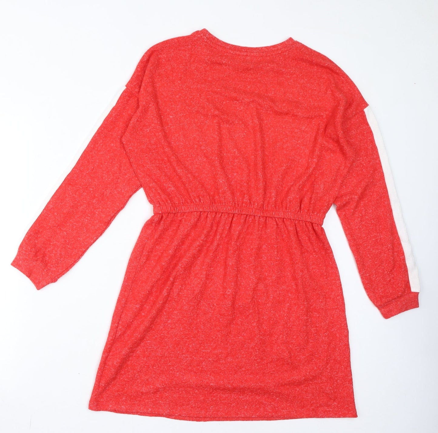 Marks and Spencer Girls Red Viscose A-Line Size 14-15 Years Round Neck Pullover