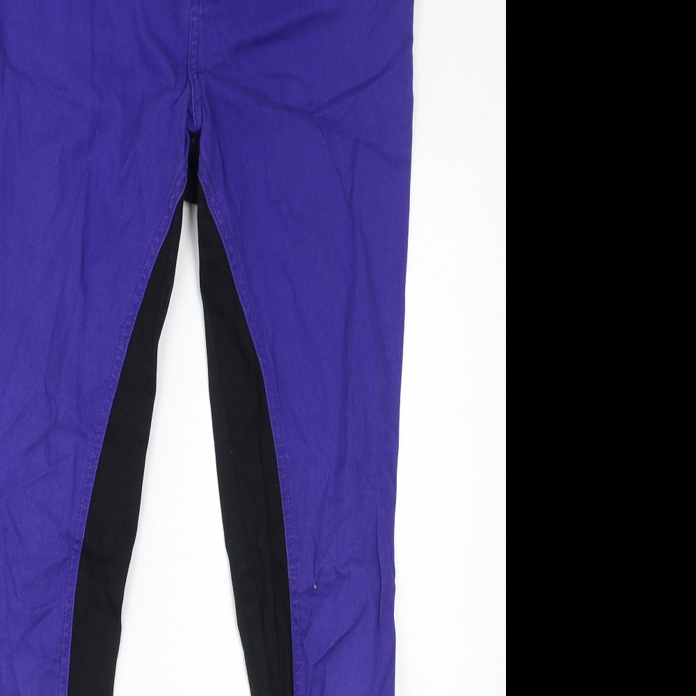Internacionale Womens Blue Cotton Skinny Jeans Size 14 L29 in Regular Zip