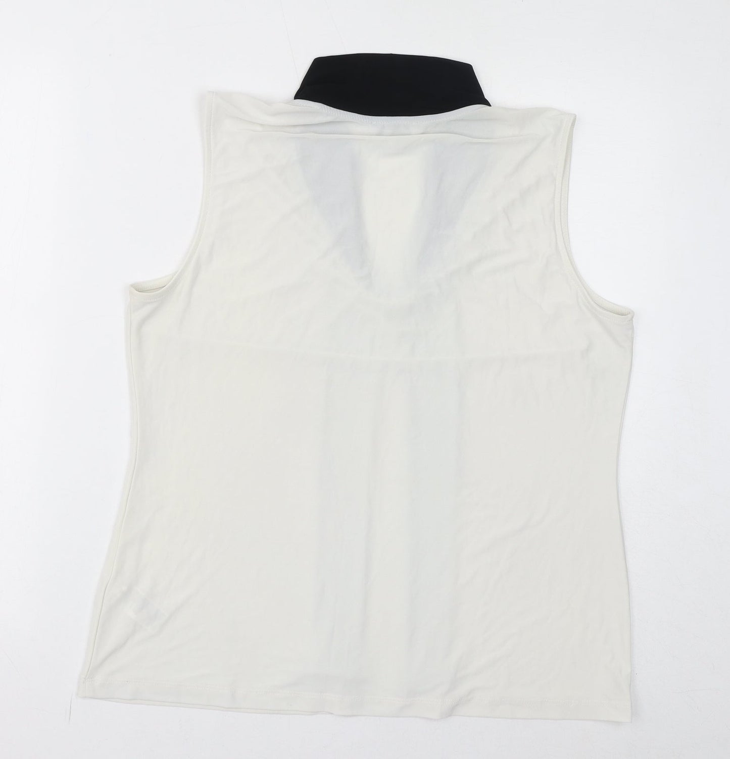 Womens UK Size L Tahari White Basic Tank