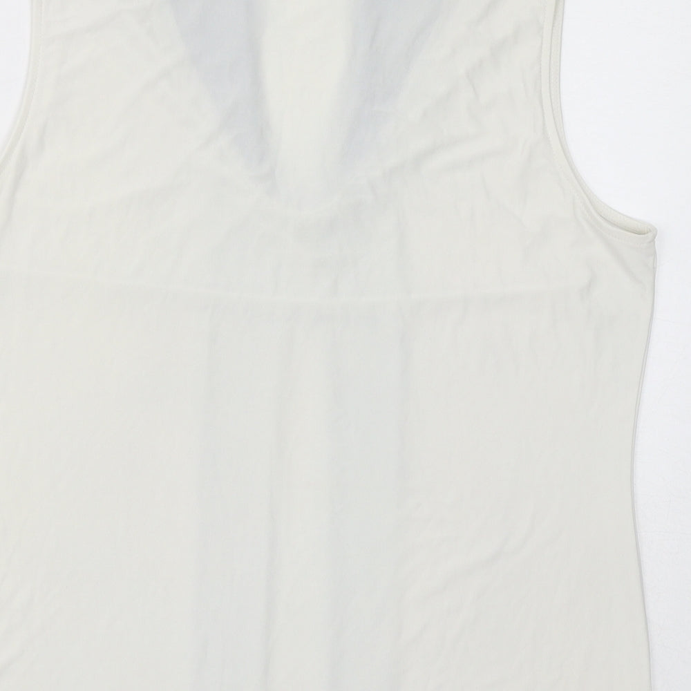 Womens UK Size L Tahari White Basic Tank