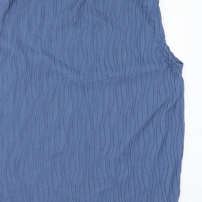 Womens UK Size 3XL Dazy Blue Basic Tank