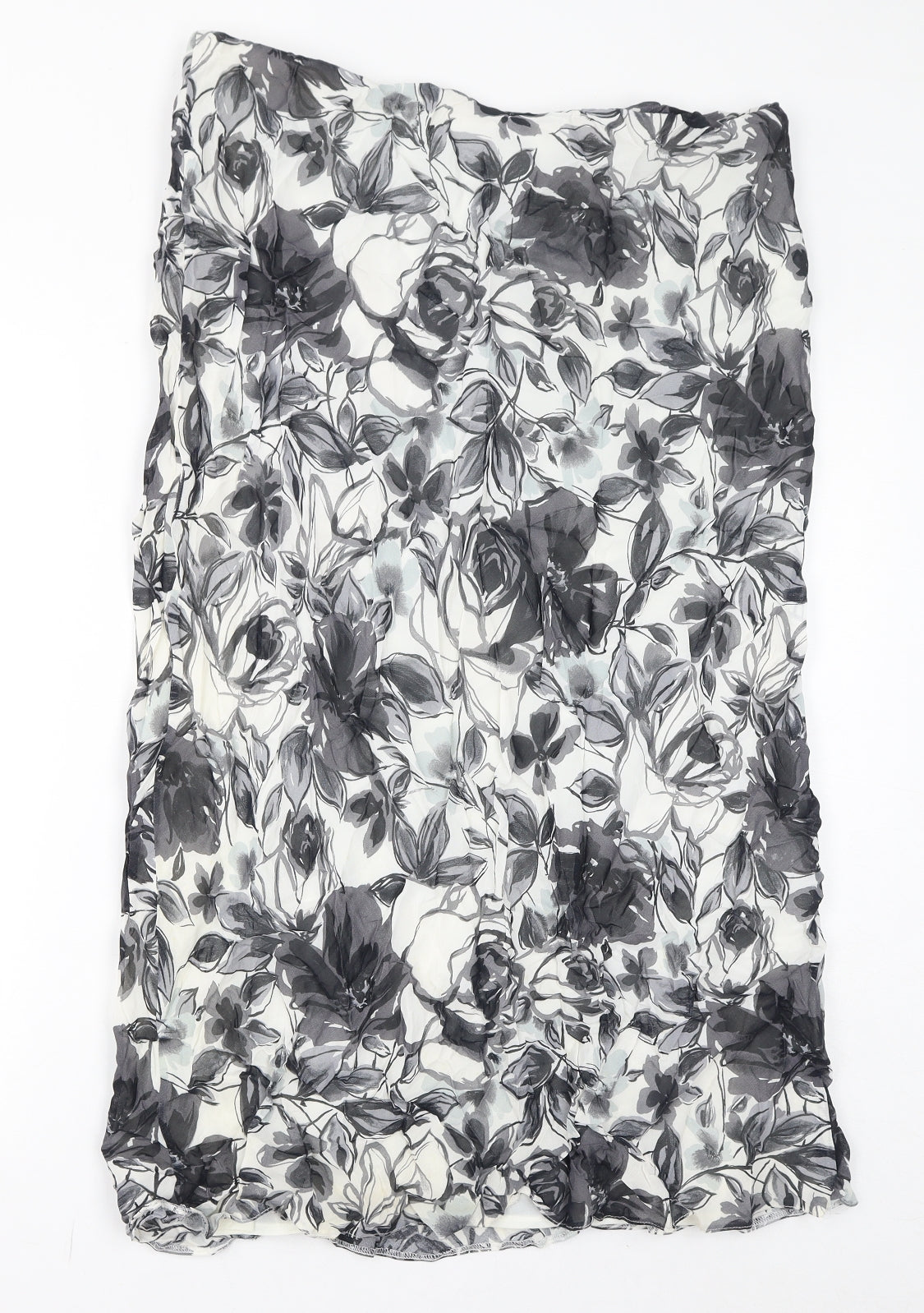 Ann Harvey Womens Grey Floral Viscose A-Line Skirt Size 16 - Mesh
