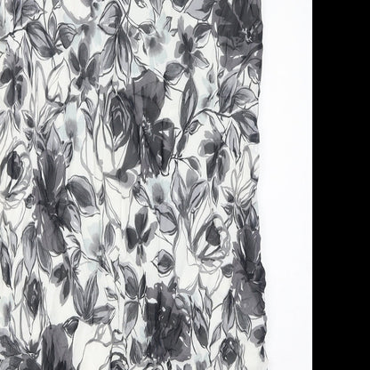 Ann Harvey Womens Grey Floral Viscose A-Line Skirt Size 16 - Mesh