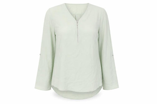 Womens UK Size 10 Et Vous Green Basic Blouse