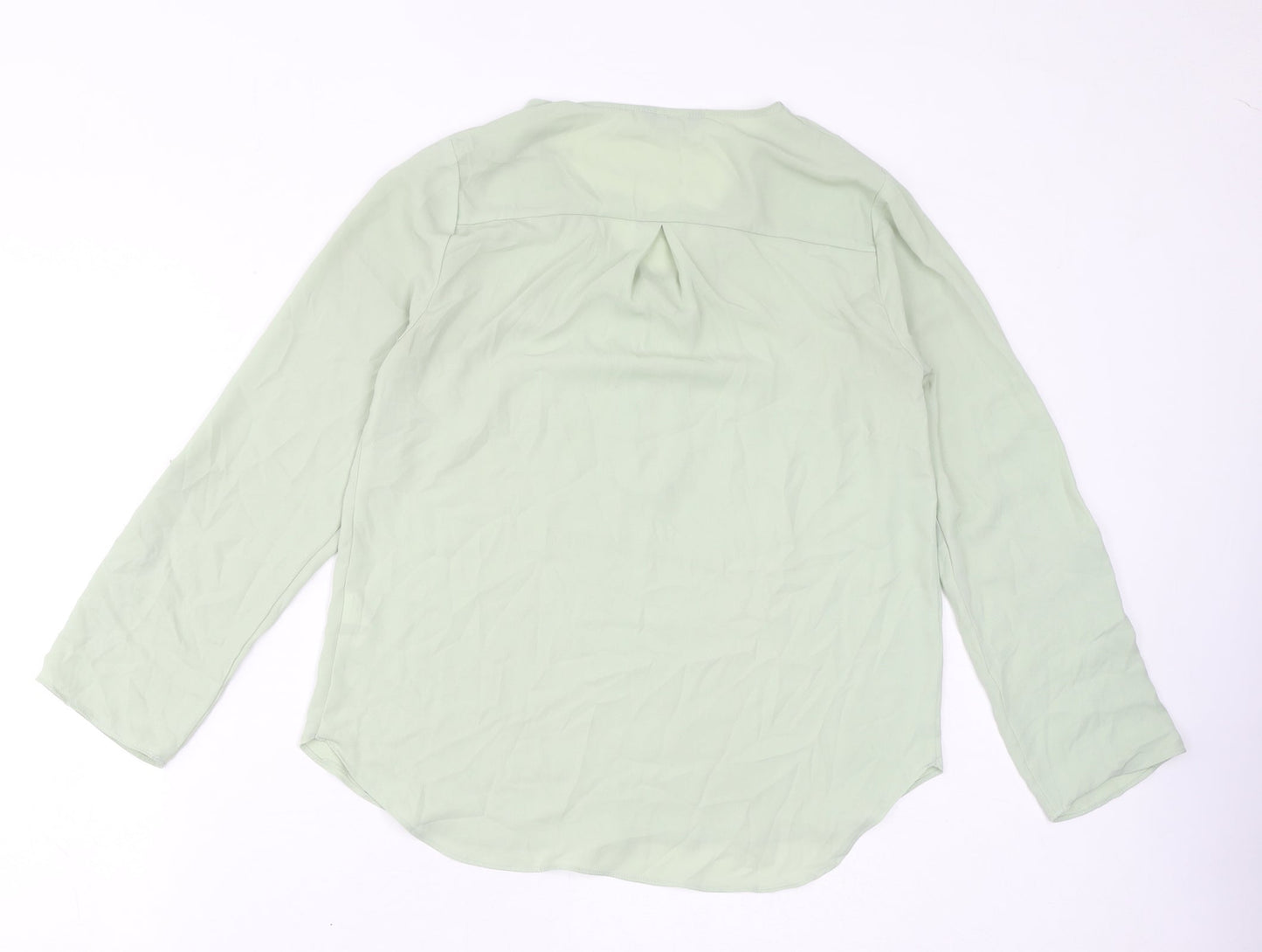 Womens UK Size 10 Et Vous Green Basic Blouse