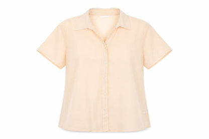 Womens UK Size 16 Lauren Duvar Beige Basic Button-Up