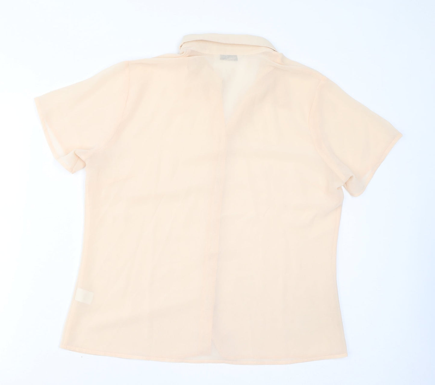 Womens UK Size 16 Lauren Duvar Beige Basic Button-Up