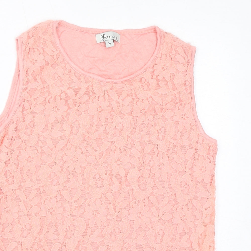 Womens UK Size M PARAMOUR Pink Basic Tank