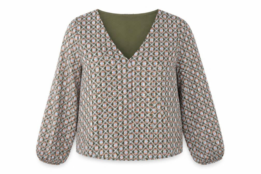 Womens UK Size S Only Green Basic Blouse