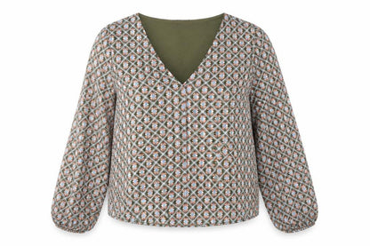 Womens UK Size S Only Green Basic Blouse