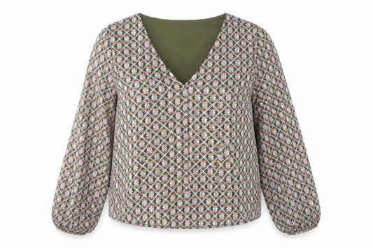 Womens UK Size S Only Green Basic Blouse