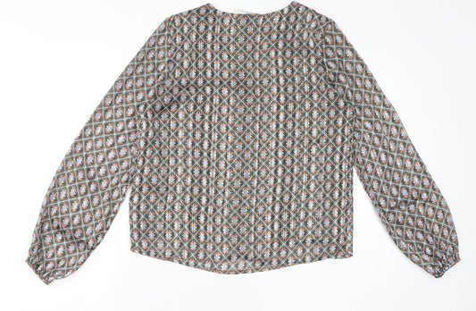 Womens UK Size S Only Green Basic Blouse