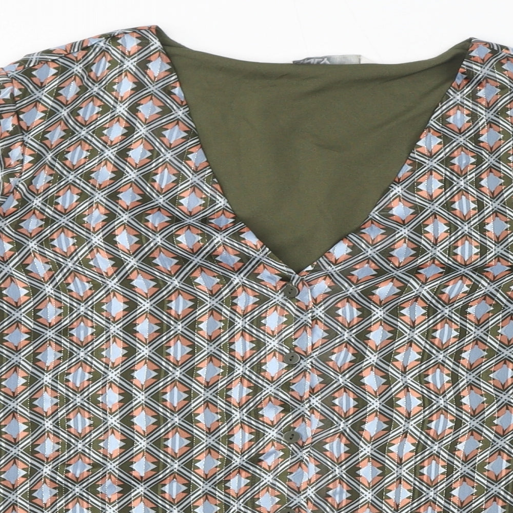 Womens UK Size S Only Green Basic Blouse