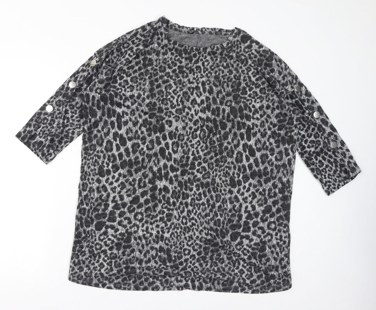Womens UK Size 16 Yours Grey Basic Blouse