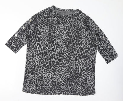 Womens UK Size 16 Yours Grey Basic Blouse