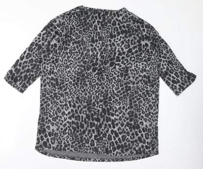 Womens UK Size 16 Yours Grey Basic Blouse