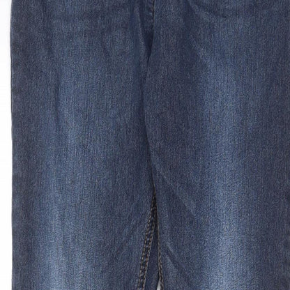 TU Womens Blue Cotton Jegging Jeans Size 8 L29 in Regular - Elasticated waist