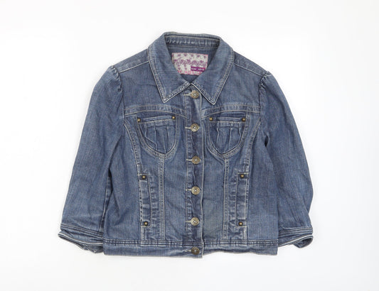 Authentic Womens Blue Jacket Size 12 Button - Pockets