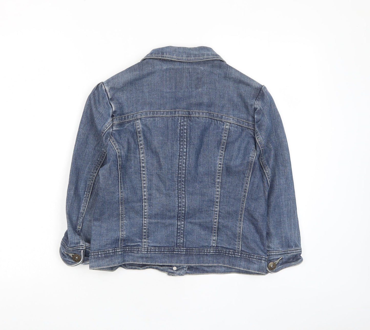 Authentic Womens Blue Jacket Size 12 Button - Pockets