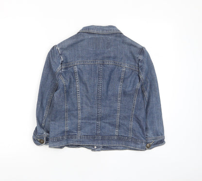 Authentic Womens Blue Jacket Size 12 Button - Pockets