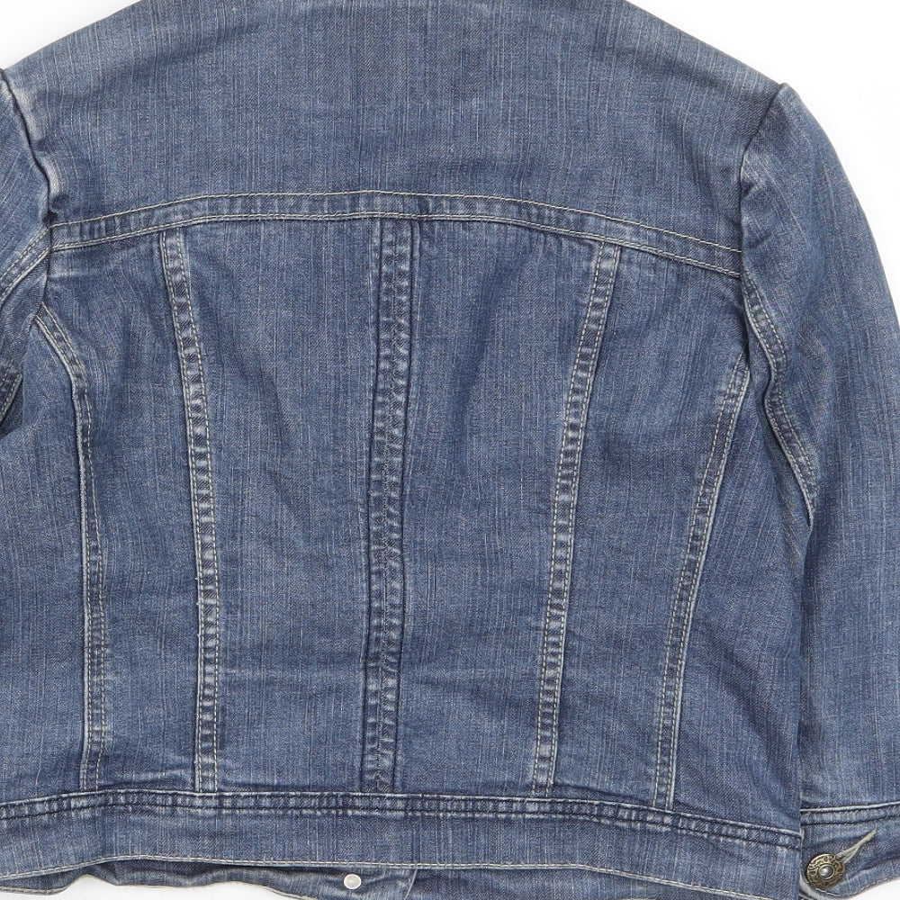 Authentic Womens Blue Jacket Size 12 Button - Pockets