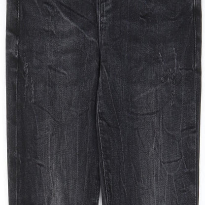 Zara Womens Black Cotton Skinny Jeans Size 8 L28 in Regular Zip - Pockets