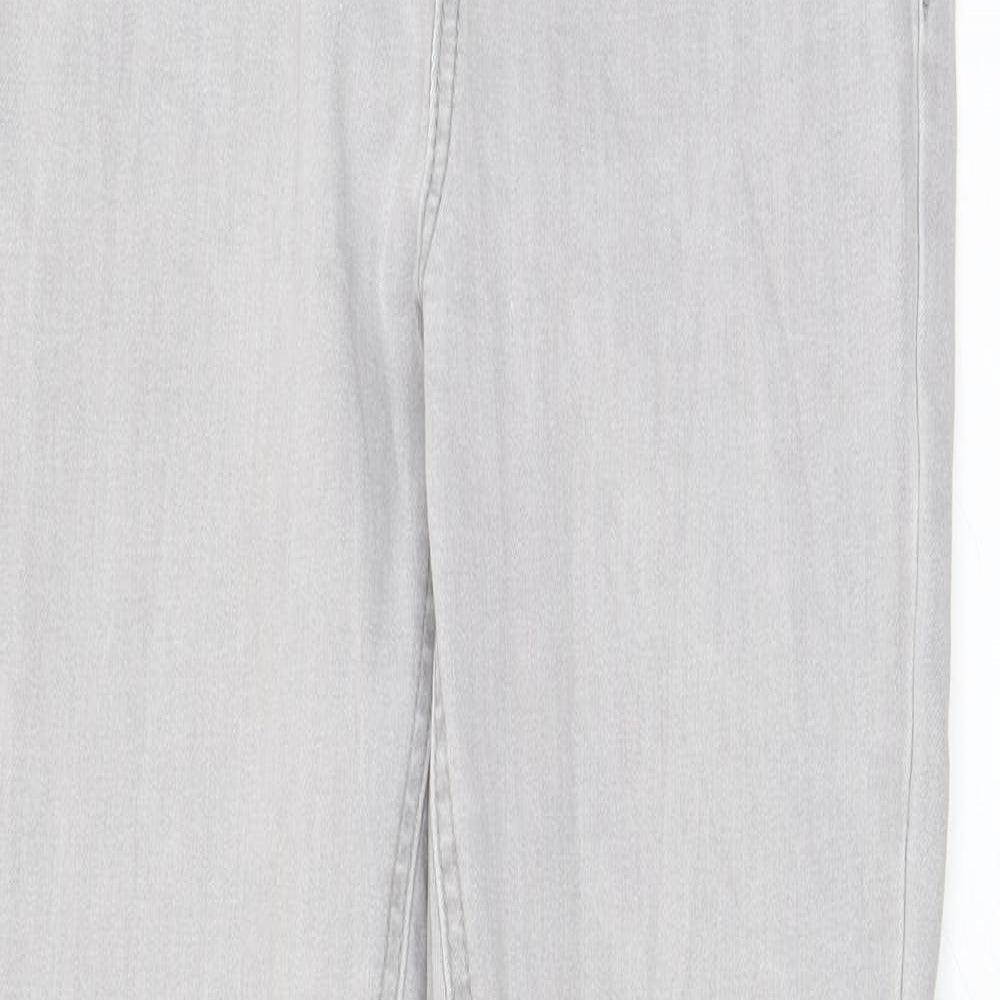 Denim & Co. Womens Grey Cotton Skinny Jeans Size 10 L28 in Regular Zip - Pockets