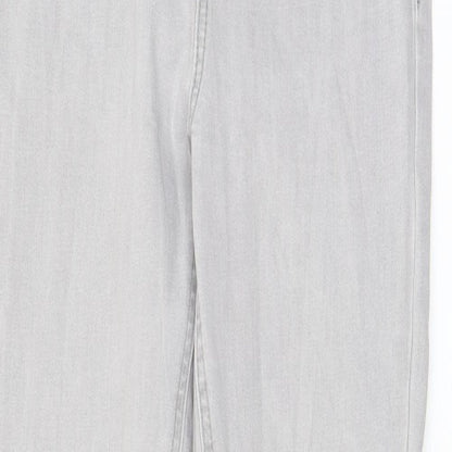 Denim & Co. Womens Grey Cotton Skinny Jeans Size 10 L28 in Regular Zip - Pockets