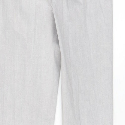 Denim & Co. Womens Grey Cotton Skinny Jeans Size 10 L28 in Regular Zip - Pockets