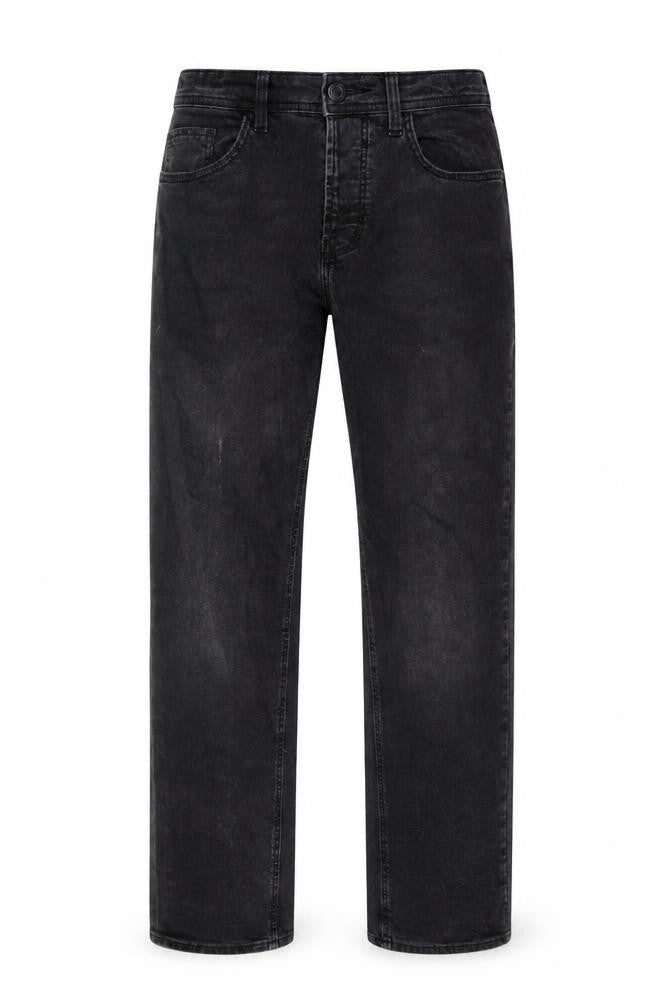Mens UK Size 32 in Denim & Co. Relaxed Fit Straight Black Jeans