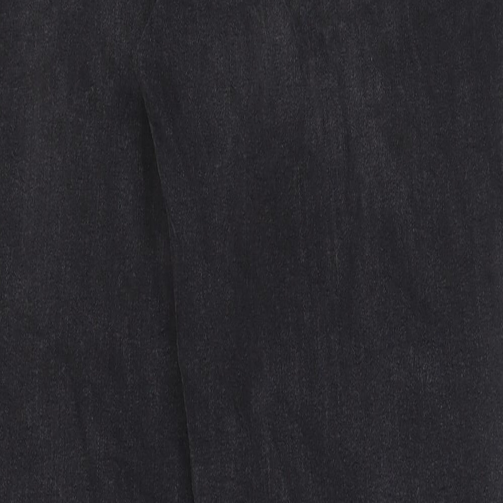 Denim & Co. Mens Black Cotton Straight Jeans Size 32 in L30 in Relaxed Button - Pockets