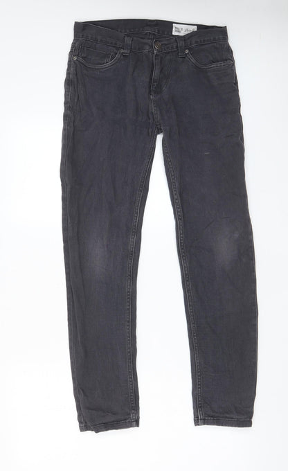 Denim & Co. Mens Grey Cotton Skinny Jeans Size 28 in L30 in Regular Zip - Pockets