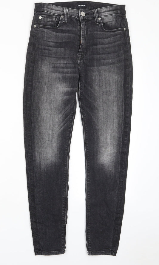 Hudson Womens Grey Cotton Skinny Jeans Size 27 in L28 in Regular Zip - Pockets