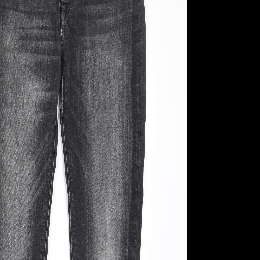 Hudson Womens Grey Cotton Skinny Jeans Size 27 in L28 in Regular Zip - Pockets