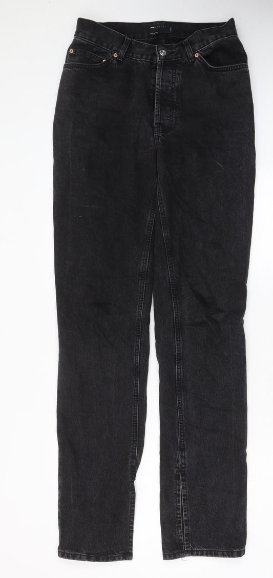 ASOS Womens Black Cotton Straight Jeans Size 26 in L36 in Regular Zip - Pockets