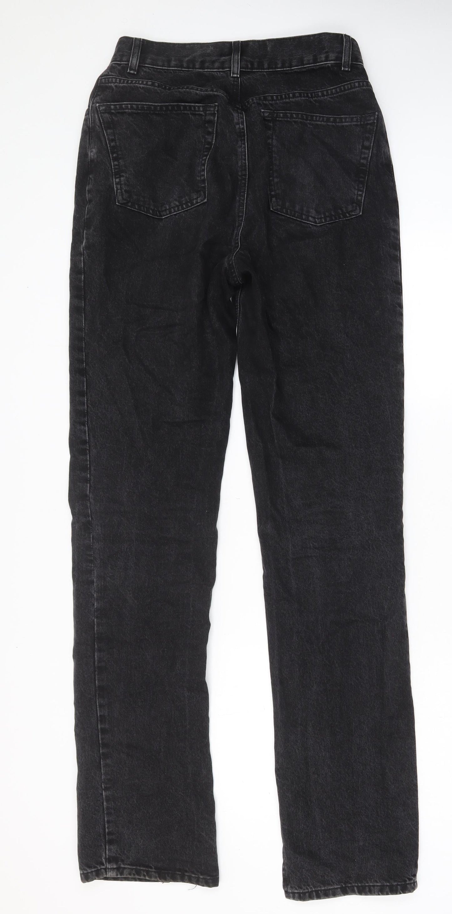 ASOS Womens Black Cotton Straight Jeans Size 26 in L36 in Regular Zip - Pockets
