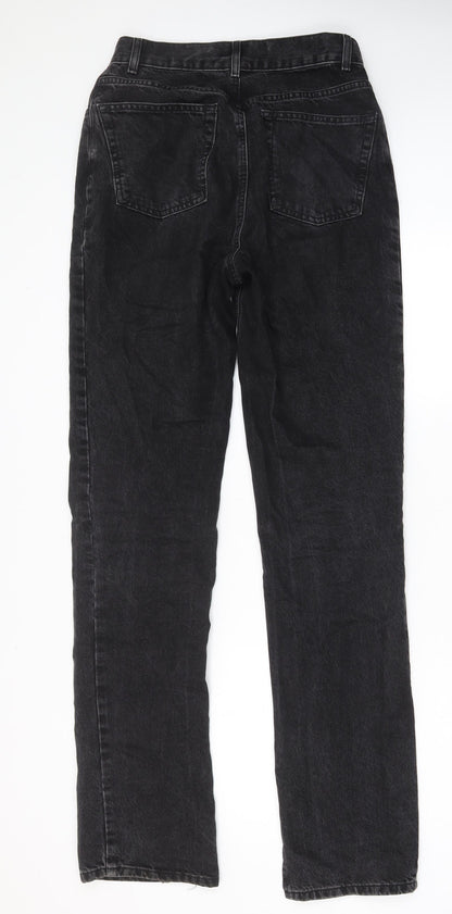ASOS Womens Black Cotton Straight Jeans Size 26 in L36 in Regular Zip - Pockets