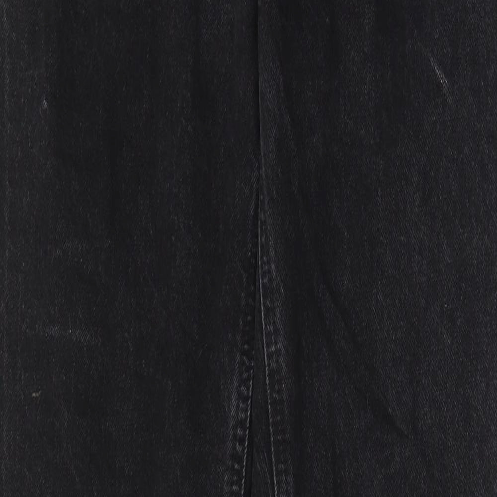 ASOS Womens Black Cotton Straight Jeans Size 26 in L36 in Regular Zip - Pockets