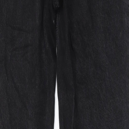ASOS Womens Black Cotton Straight Jeans Size 26 in L36 in Regular Zip - Pockets