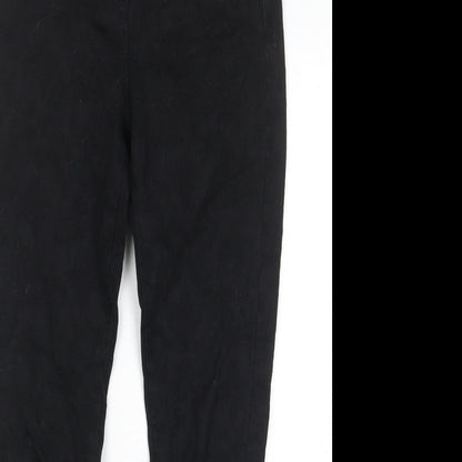 Indigo Womens Black Geometric Cotton Skinny Jeans Size 10 L28 in Regular Zip - Pockets, Embroided