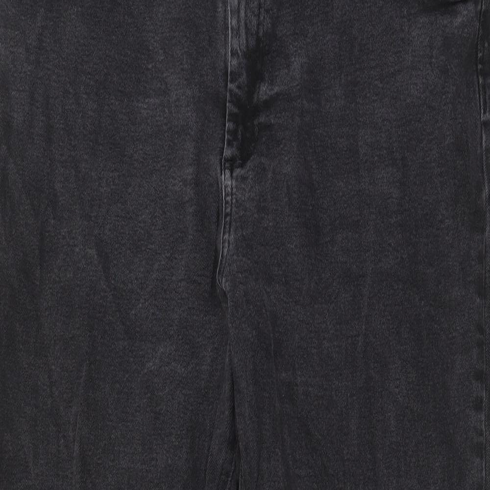 ASOS Womens Grey Cotton Straight Jeans Size 36 in L32 in Regular Zip - Pockets