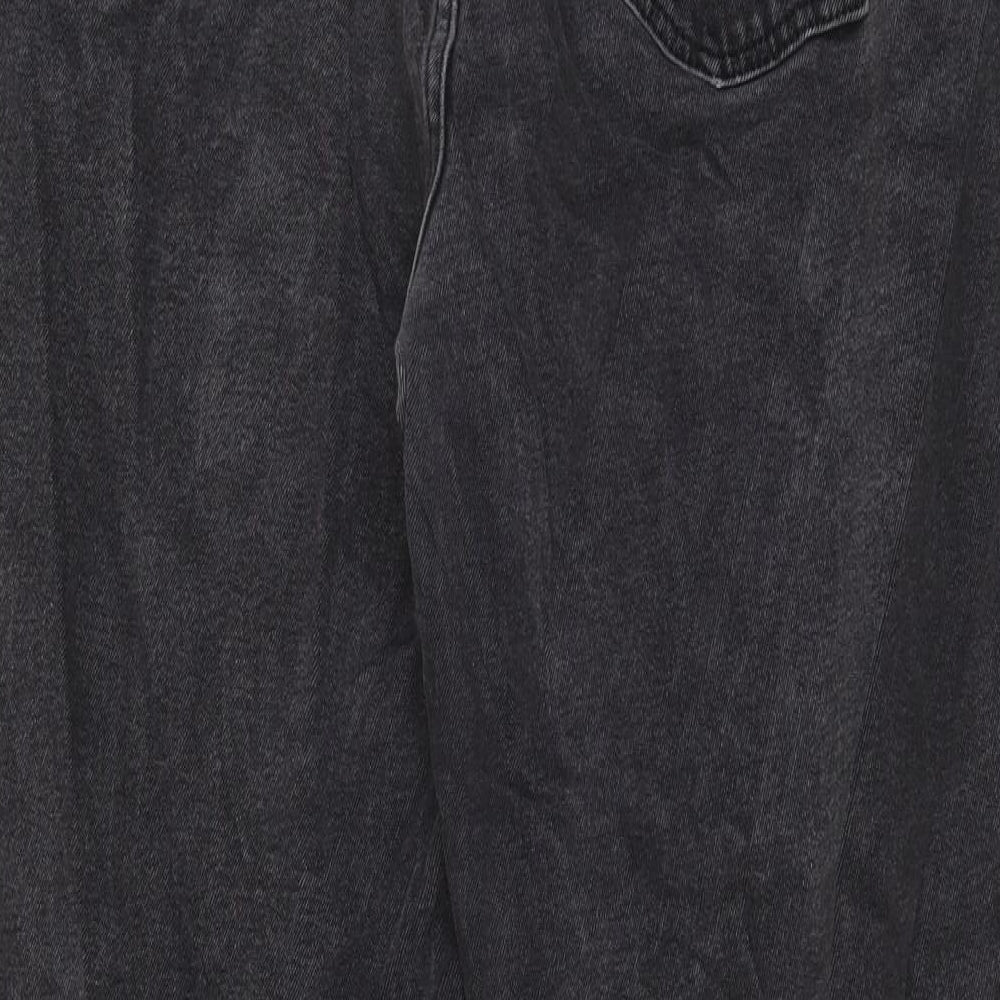 ASOS Womens Grey Cotton Straight Jeans Size 36 in L32 in Regular Zip - Pockets