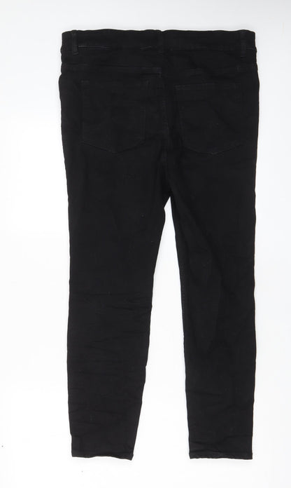 Womens UK Size XL H&M Regular Fit Skinny Black Jeans