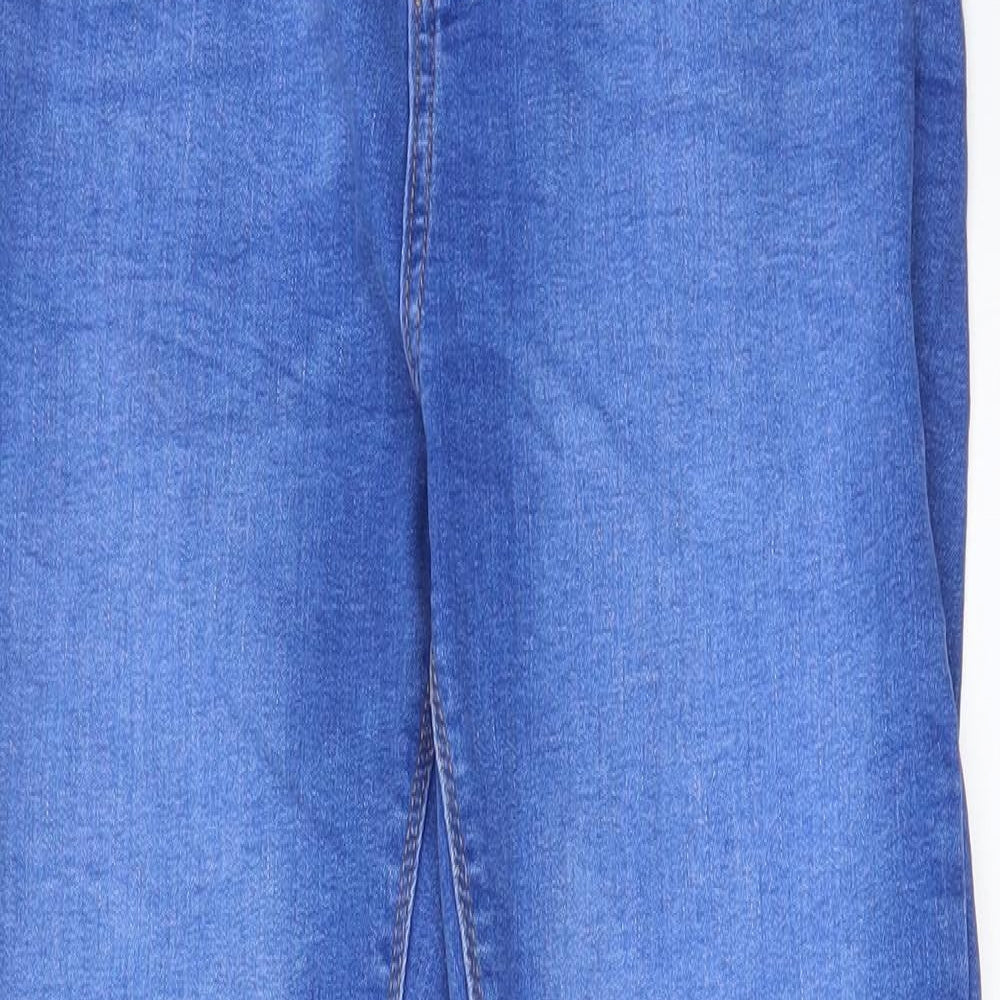 Denim & Co. Womens Blue Cotton Skinny Jeans Size 10 L27 in Regular Zip - Pockets