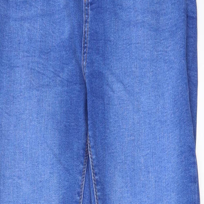 Denim & Co. Womens Blue Cotton Skinny Jeans Size 10 L27 in Regular Zip - Pockets