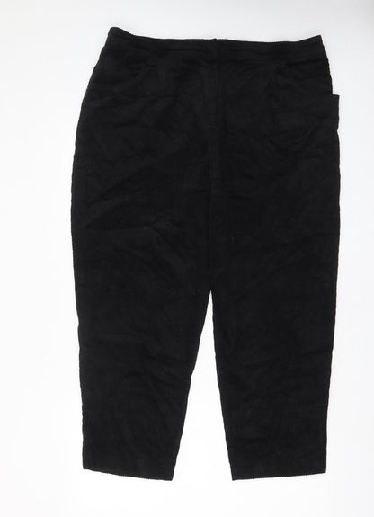 Womens UK Size 20 Topshop Regular Fit  Black Trousers
