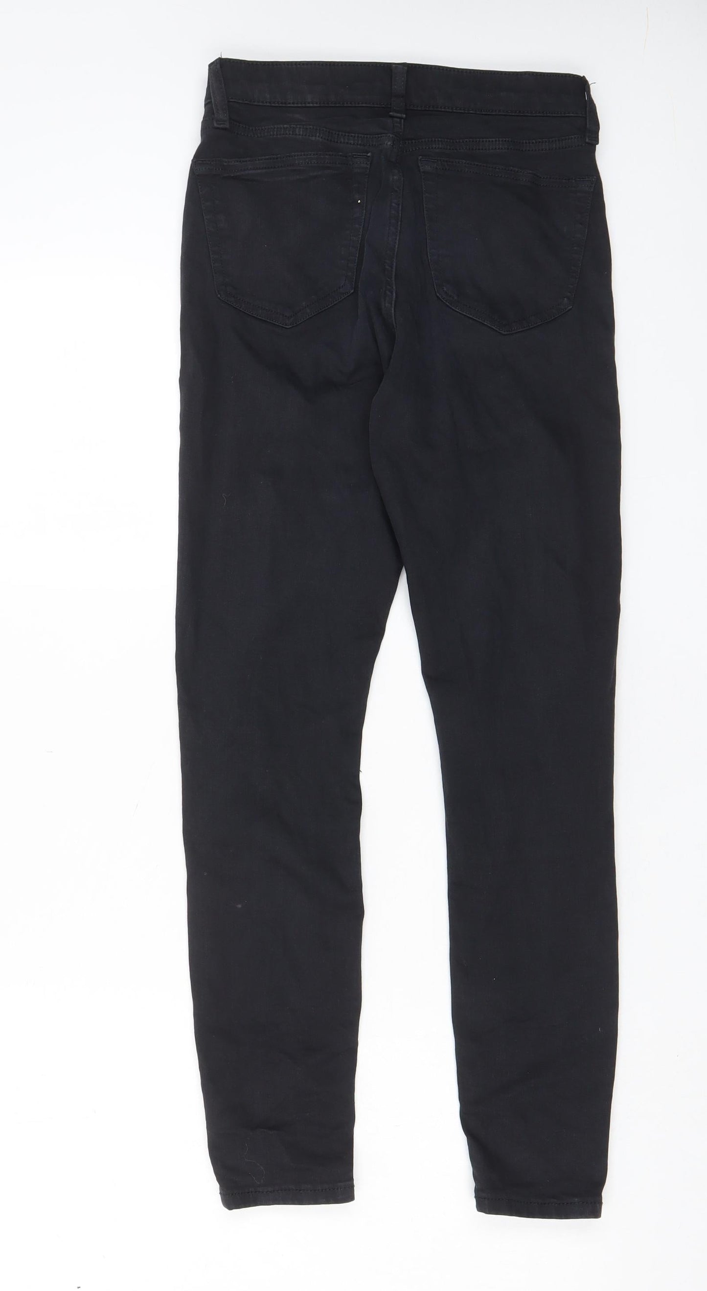 Topshop Womens Black Cotton Skinny Jeans Size 26 in L32 in Regular Zip - Pockets