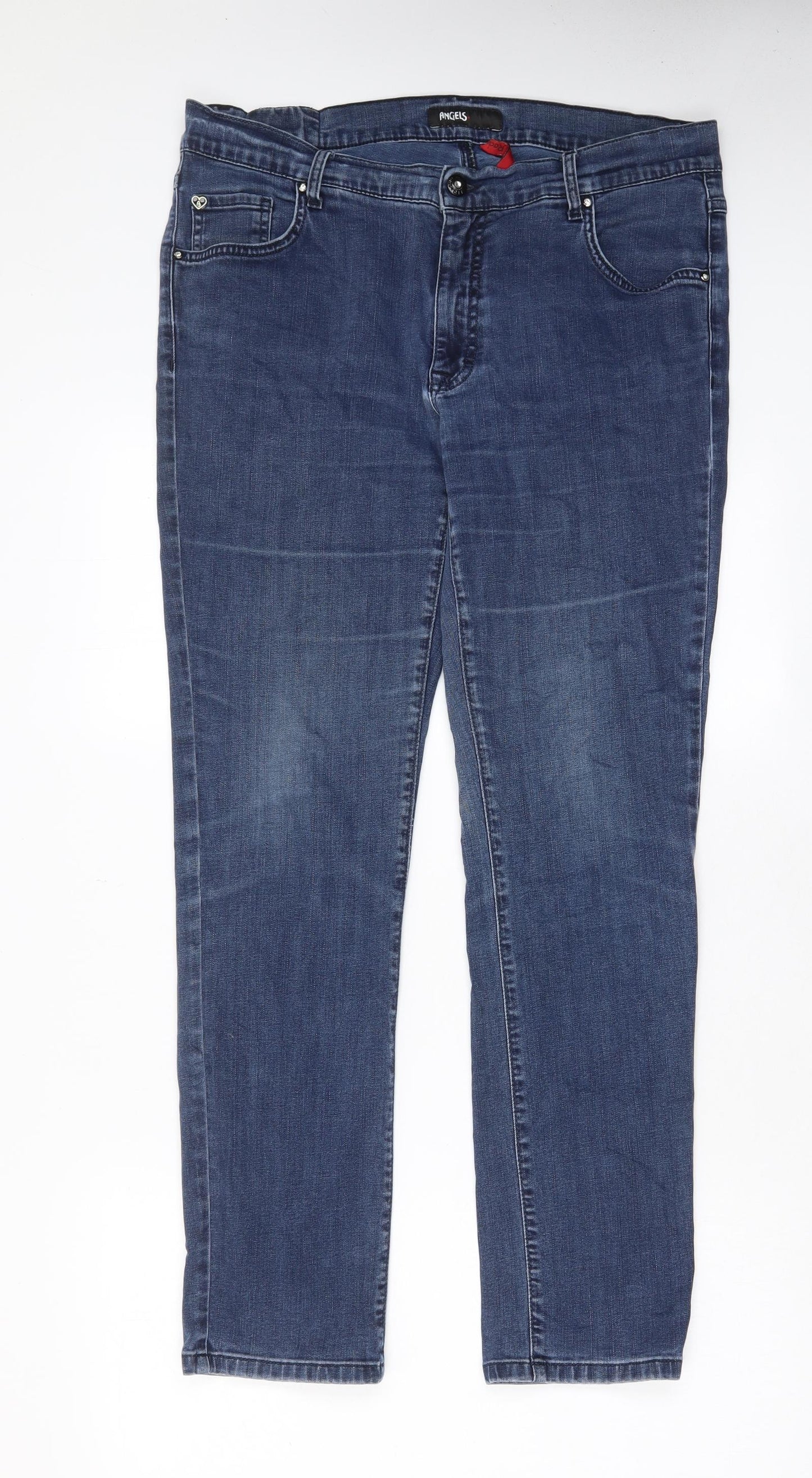 Womens UK Size 34 in Angels Regular Fit Straight Blue Jeans