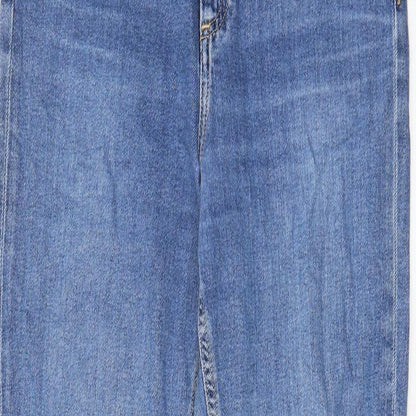 ASOS Womens Blue Cotton Straight Jeans Size 28 in L32 in Slim Zip - Pockets