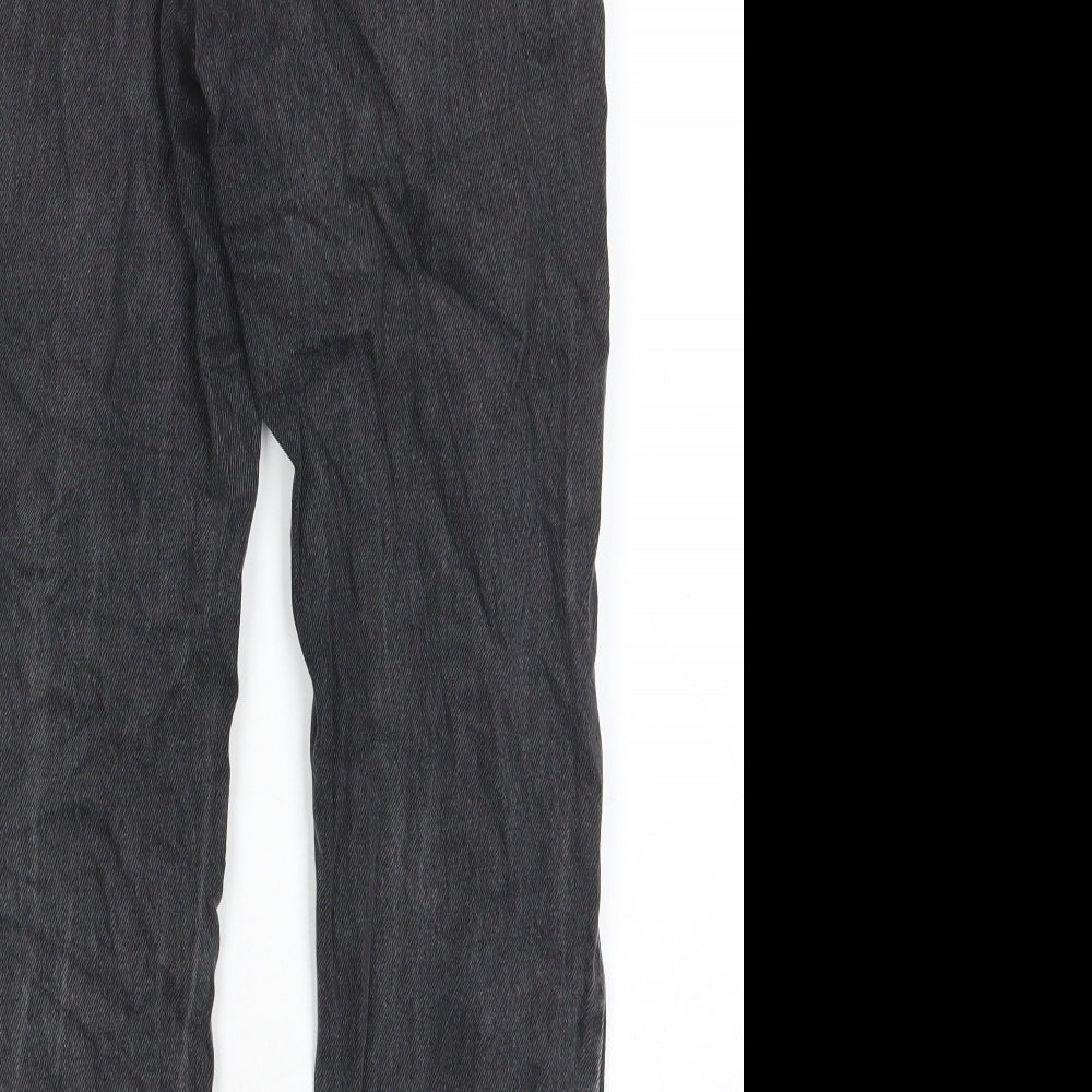 New Look Womens Grey Cotton Mom Jeans Size 8 L26 in Regular Zip - Pockets